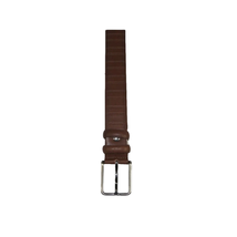 Men Classic Genuine Leather Belt PIERO ROSSI Turkey Soft Full Grain #Brown line image 2