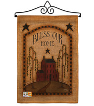 Classic Bless Our Home Burlap - Impressions Decorative Metal Wall Hanger Garden  - £27.05 GBP