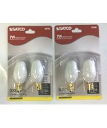 Satco S3792 120V 4/Card Candelabra Base 7-Watt 7C7 Night Light Bulb, White - €11,81 EUR