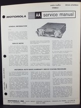Motorola 1958-63 Volkswagen Auto Radio Service Manual Model VWM63 - £5.51 GBP