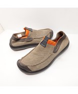 Crocs Linden Loafer Men&#39;s Brown Leather Slip On Shoes 10544-02O Size 12 - $49.50 CAD