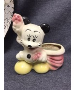 Rare Vtg Old Mickey Mouse 7” Walt Disney Ceramic Planter Baby Nursery Decor - £19.46 GBP