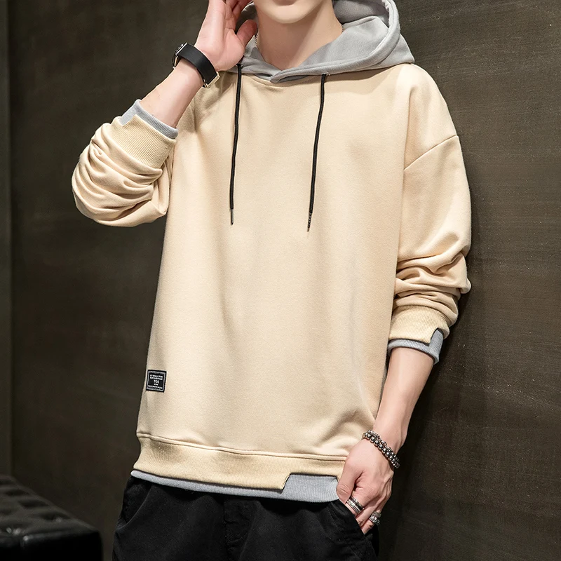 Autumn Hoodies Men Solid Casual Hooded s Fashion Streetwear Oversized Hoodie For - £156.59 GBP