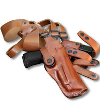 Fits SIG P365 XL 9mm W/Out Rail 3.7”BBL Leather Shoulder Holster Double Mag#1518 image 7