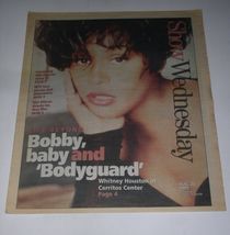 Whitney Houston Show Newspaper Supplement Vintage 1993 Cover Story Bobby... - $29.99