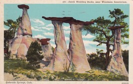 Dutch Wedding Rocks Woodmen Sanatorium Colorado Springs CO 1950 Postcard... - $57.06 MXN