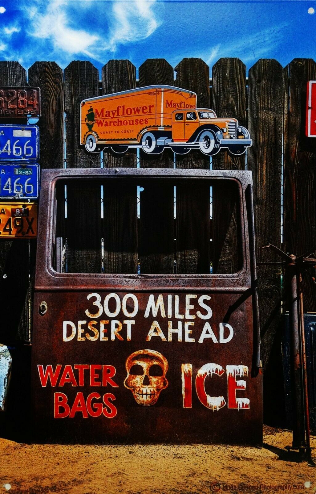 Primary image for 300 Miles Desert Door Metal Sign