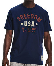 NWT Under Armour Men&#39;s Freedom Vintage 1 T-Shirt Blue Size L - £15.12 GBP