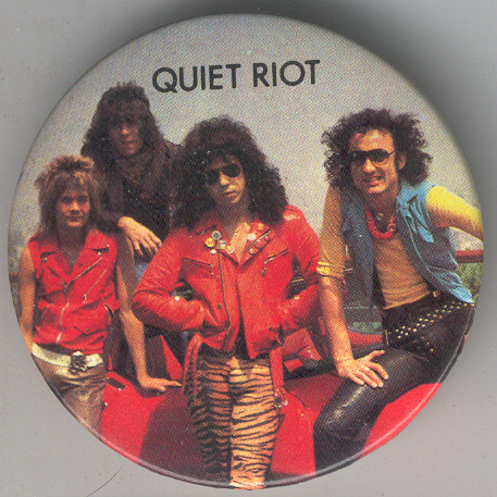QUIET RIOT Vintage Button Metal Health 1982 KEVIN Dubrow 5 cm. Randy Rho... - $6.00