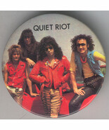 QUIET RIOT Vintage Button Metal Health 1982 KEVIN Dubrow 5 cm. Randy Rho... - $6.00
