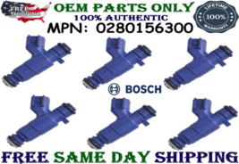 BRAND NEW GENUINE 6x Bosch Fuel Injectors for 2007,2008,2009 Saturn Aura 3.6L V6 - £170.10 GBP