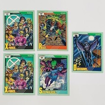 Vintage 1991 Impel Marvel Universe Cards Rookies Lot of 5 X-Force Rage Darkhawk - £5.24 GBP