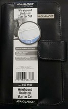 AT-A-GLANCE Undated Windsor Slim Profile Starter Set, Wirebound, Black, ... - $32.66