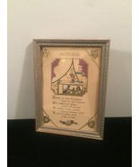 Vintage 30s silvery wood ornate 5&quot; x 7&quot; frame with vintage &quot;Mother&quot; art - $34.23 CAD