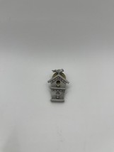 JJ Jonette Bird House Birdhouse Pin Pewter Tone Lapel Collectible - $8.00