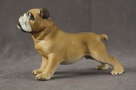 Vintage BRINNS China English Bulldog Puppy Dog Figurine Matte Black &amp; Tan - £13.99 GBP