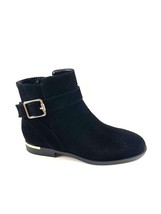 Nine West Alleva Black Suede Leather Low Heel Ankle Dress Bootie - $69.50