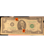 1976 Miscut/Misaligned Top Error $2 Circulated - $1,741.95 MXN