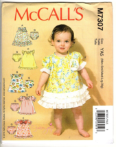 McCall&#39;s M7307 Infant Girls NB to XL Dresses and Panties Sewing Pattern New - £10.38 GBP