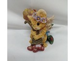 Ceramic Cupid Mouse Holding Gord With Valentine Hearts  3&quot; - £10.14 GBP