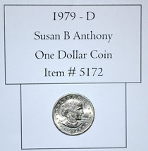 1979 D Susan B Anthony Dollar, # 5172, rare coins, old coins, vintage coins - €11,89 EUR