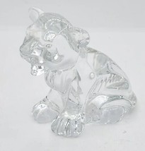 Vintage Waterford Crystal Tiger Cub Clear About 3.5&quot; Tall Tag Etched Signed - £47.12 GBP