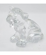 Vintage Waterford Crystal Tiger Cub Clear About 3.5&quot; Tall Tag Etched Signed - £47.95 GBP