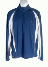 PEARL iZUMI ELITE SERIES Long Sleeve 1/2 Zip Cycling Jersey Blue White L... - $276.61 MXN