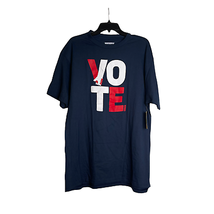 Levi&#39;s T-Shirt Size XL Navy Blue Vote SS Pullover 100% Cotton Crew Neck ... - $19.79