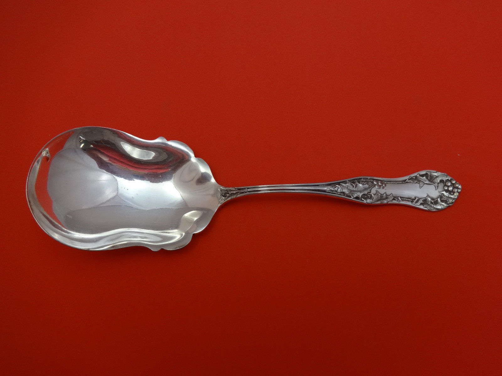 Primary image for Holly by Ehh Smith/National Plate Silverplate Berry Spoon Old 9"