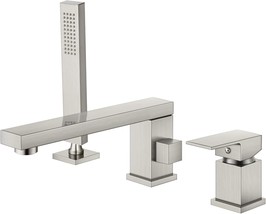 Gotonovo Roman Tub Faucet With Handheld Shower 3 Hole Deck Mount Bathtub Faucet - $233.99