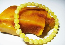 Natural Baltic Amber round beads bracelet   Genuine Handmade amber Bracelet - £70.43 GBP