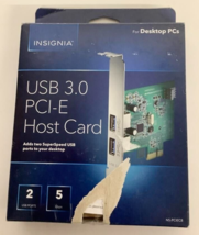 New Insignia NS-PCIEC8 2-Port Super Speed Usb 3.0 Pci Express Silver Host Card - £11.61 GBP