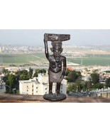 Antique Hand Carved Wooden African Yoruba Man Ebony Hard and Heavy Colle... - £49.42 GBP