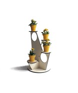Contemporary 4-Tier Laser-Cut Plant Stand, Handmade in Italy, Modern Pop... - $199.00