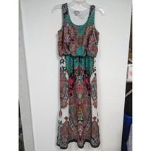 Shelby &amp; Palmer Maxi Dress Size 10 Sleeveless Pink Green Lined - £11.78 GBP