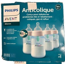 Philips Avent Blue Anti-Colic Bottle with AirFree Vent 9oz 4-Pack 1m+ - £15.31 GBP