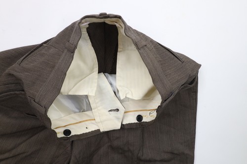 Vtg 70s Pierre Cardin Mens 29x26 Distressed Wool Striped Wide Leg Chino Pants Item image 8