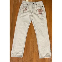 Tokyo Darling High Waist Embroidered Boyfriend Jeans Sz 8 NWT floral emb... - $18.90
