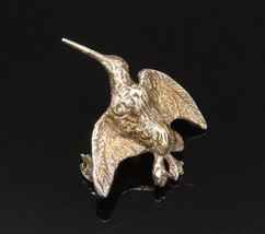 925 Sterling Silver - Vintage Flying Long Beak Bird Brooch Pin - BP9896 - $35.27