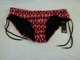 a.n.a.  Swimwear Bikini Bottom Black &amp; Pink Ties On Sides HOT! Size 8 Ne... - £14.25 GBP