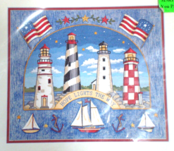 Dimensions HOPE LIGHTS THE WAY No Count Cross Stitch Kit #39023 Nautical 2002 - $15.00