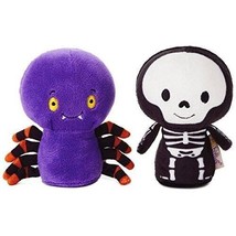 Hallmark Halloween Pals Skeleton &amp; Spider Itty Bitty Stuffed Animals Plu... - £20.33 GBP