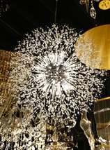Sputnik l Chandeliers Starburst Crystal Lighting Fixture 32&quot; W for Living room - £362.32 GBP