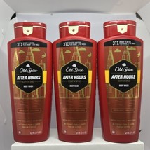 Lot of 3 Old Spice AFTER HOURS Body Wash 21 FL OZ ea 8-Hour Technology - £26.91 GBP