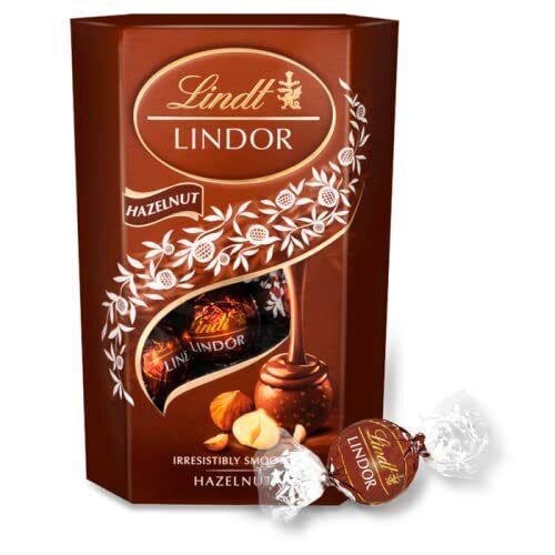 Primary image for Lindt Lindor Hazelnut Irresistibly Smooth Hazelnut Chocolate ideal gift Box 200g