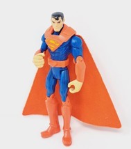 Mattel Batman Dc Comics Steel Shield Superman 4&quot; Action Figure 2013 Cloth Cape - £3.70 GBP