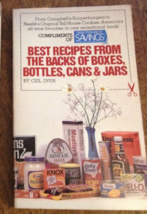 Best Recipes From The Backs of Boxes, Bottles, Cans &amp; Jars USED Paperback Book - £0.78 GBP