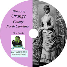 ORANGE County North Carolina NC - History Genealogy Hillsboro -11 Books CD DVD - £5.39 GBP