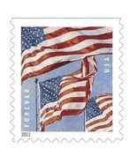 100 USPS Forever Postage Stamps US Flags 2022 Sealed Roll of 100 - $47.49